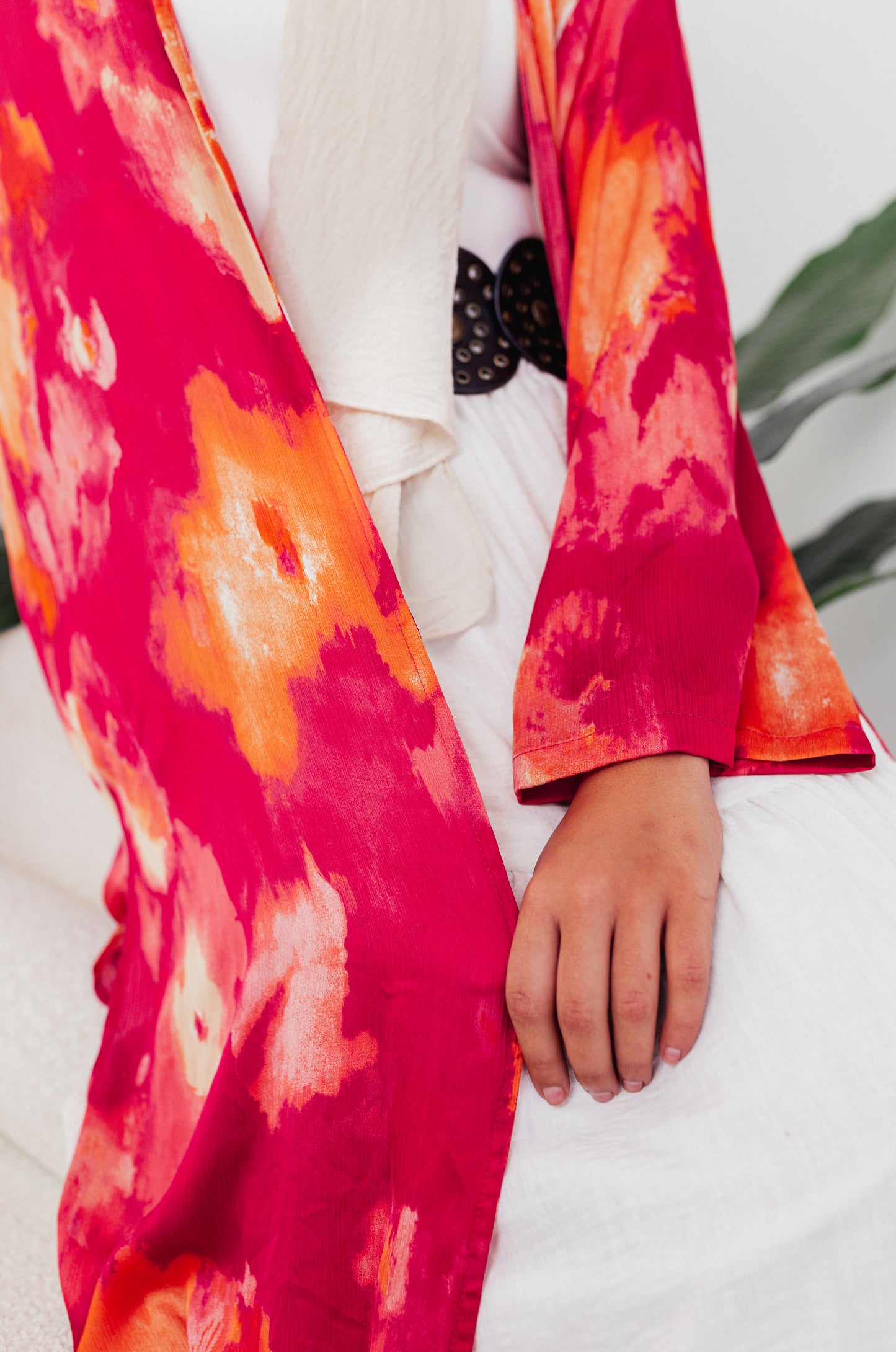 Floral Satin Kimono