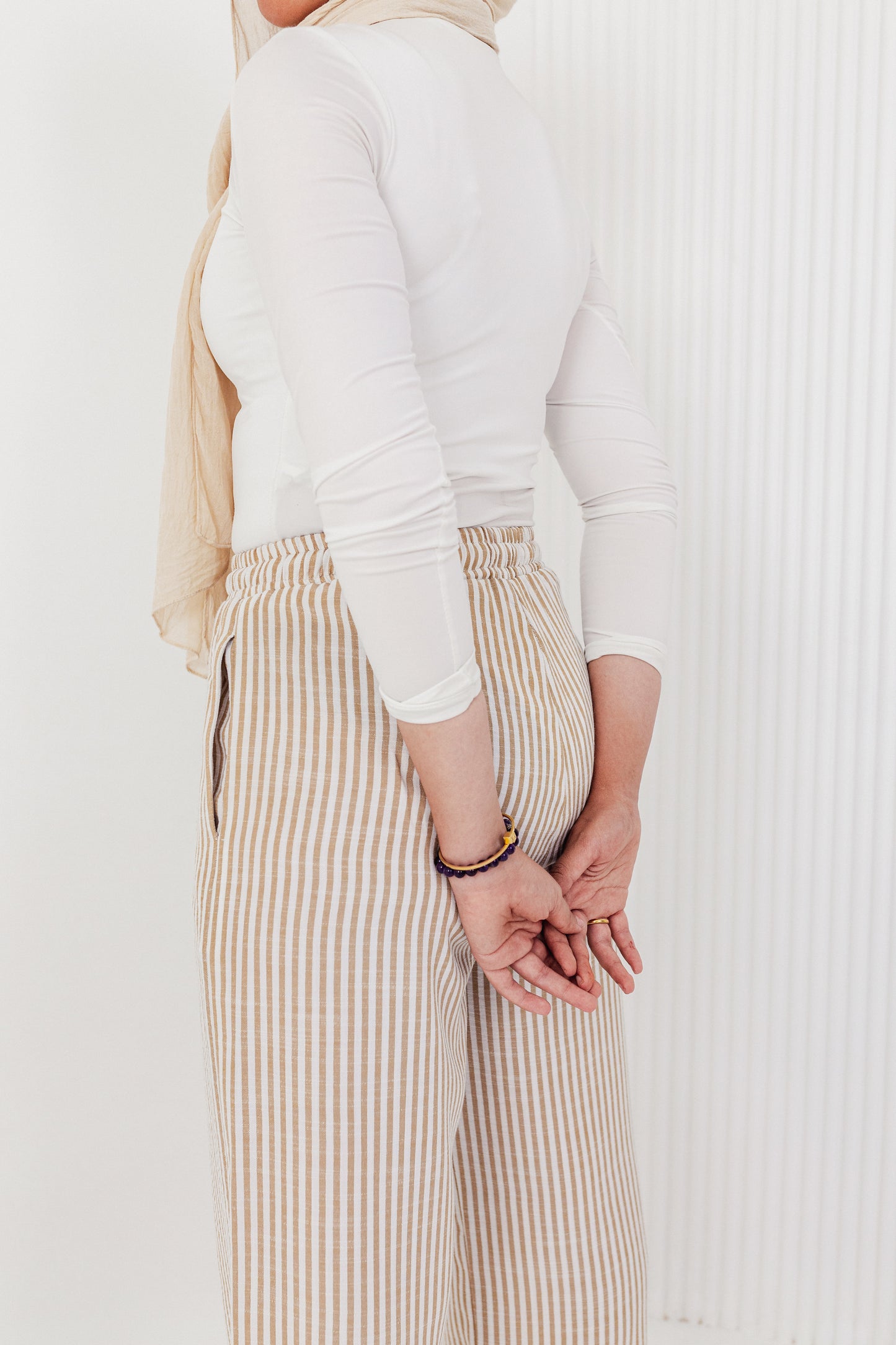 Camel Wide Leg Trousers
