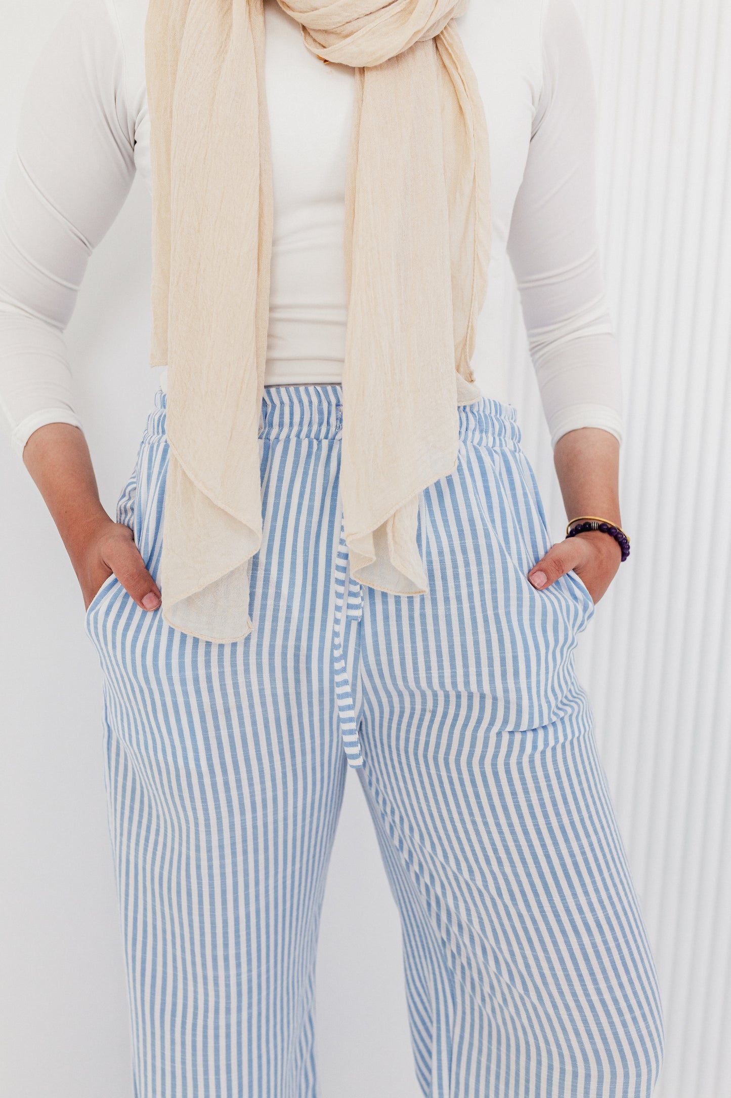 Blue Wide Leg Trousers