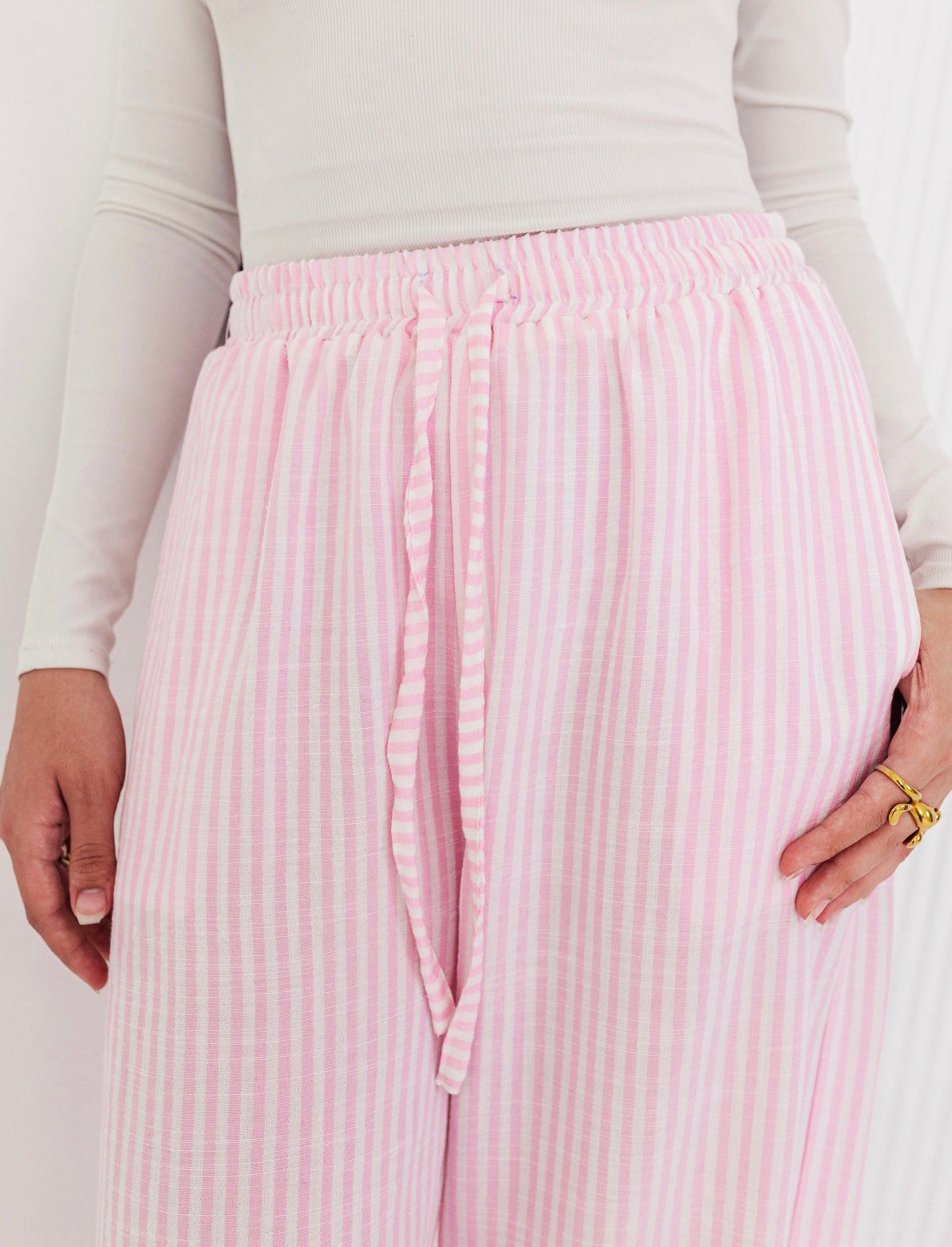Pink Wide Leg Trousers