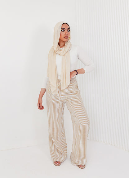 Camel Wide Leg Trousers