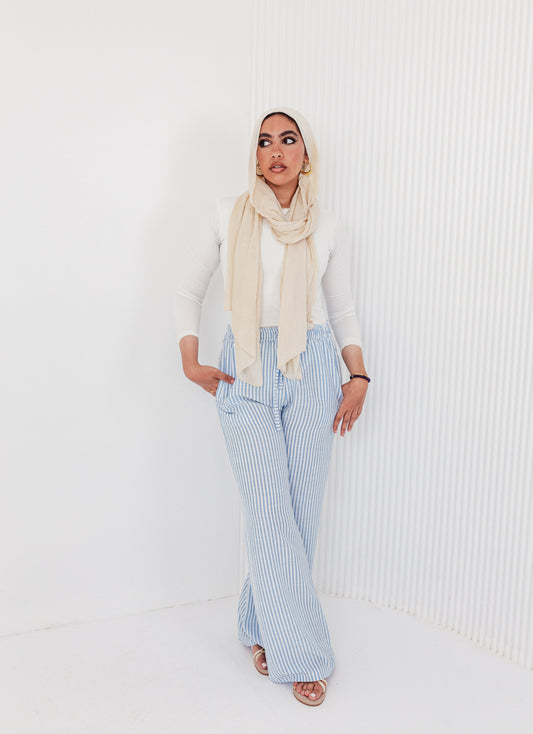 Blue Wide Leg Trousers