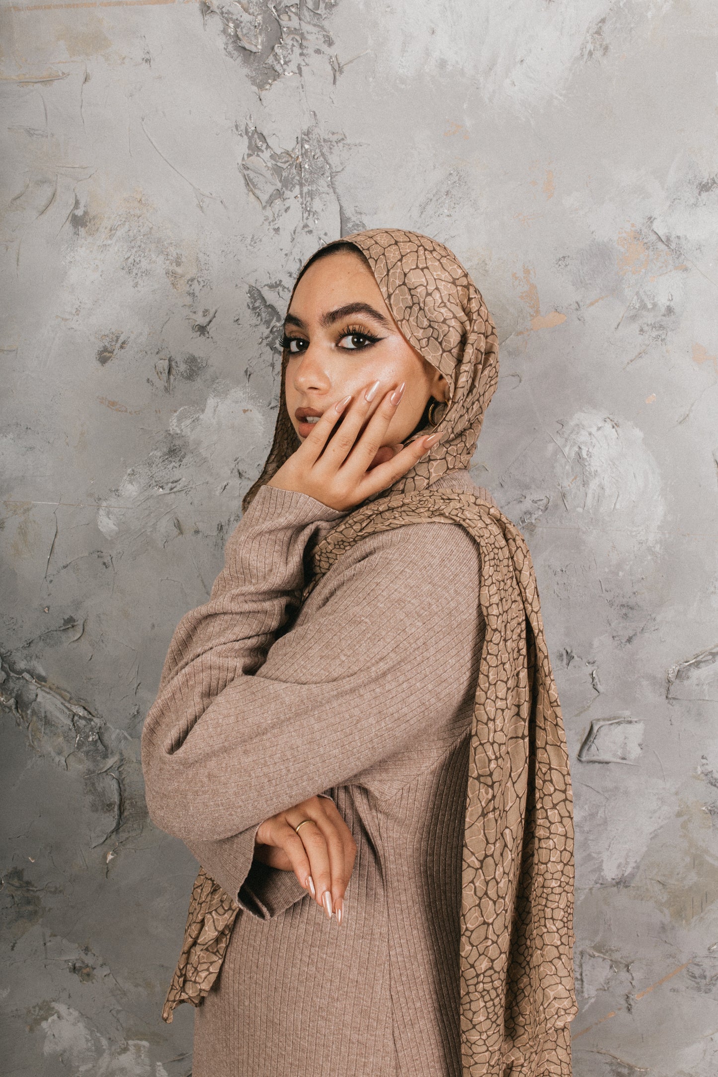 Camel Knitted Maxi Dress