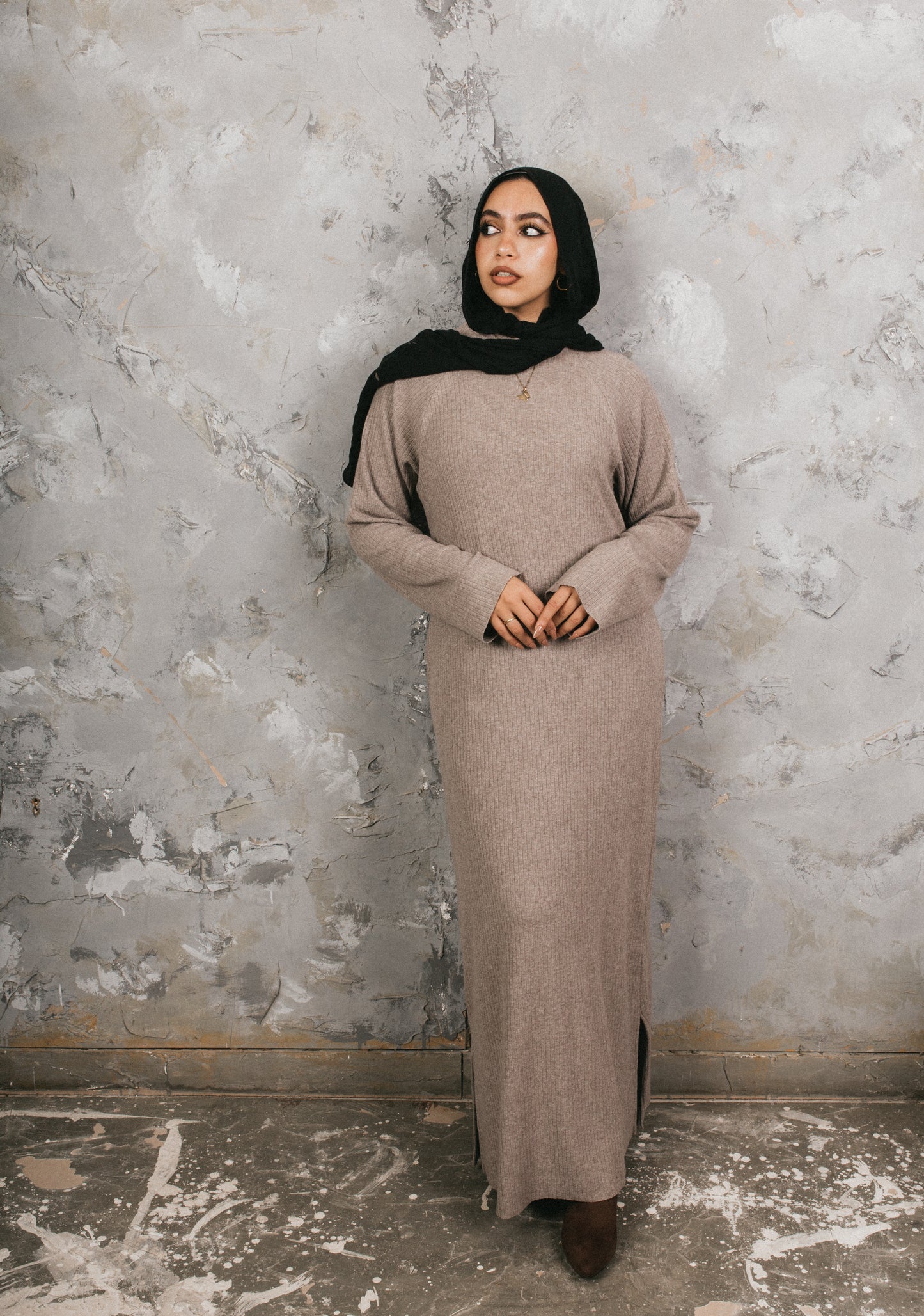 Cafe Knitted Maxi Dress