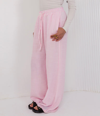 Pink Wide Leg Trousers