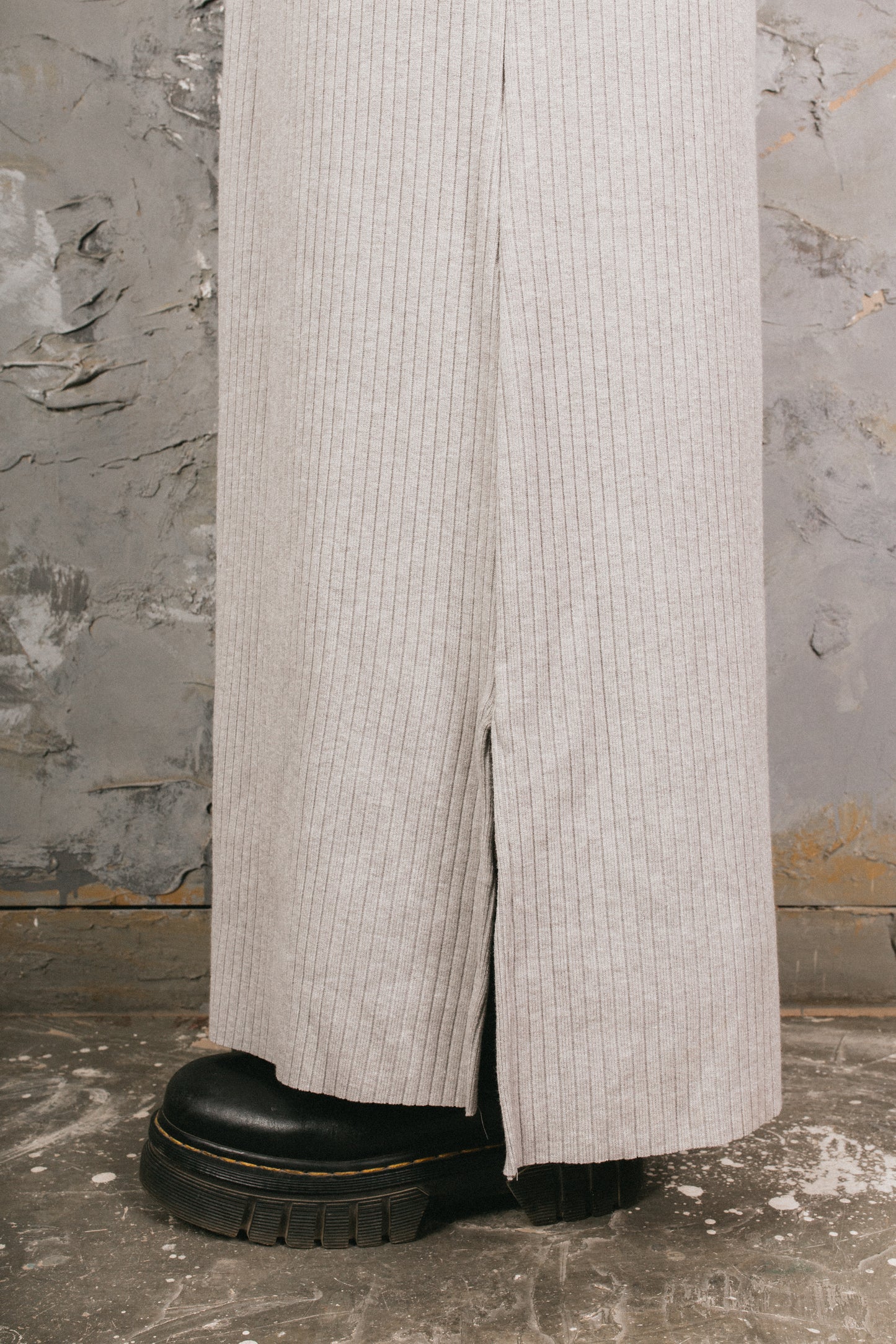 Grey Knitted Maxi Dress