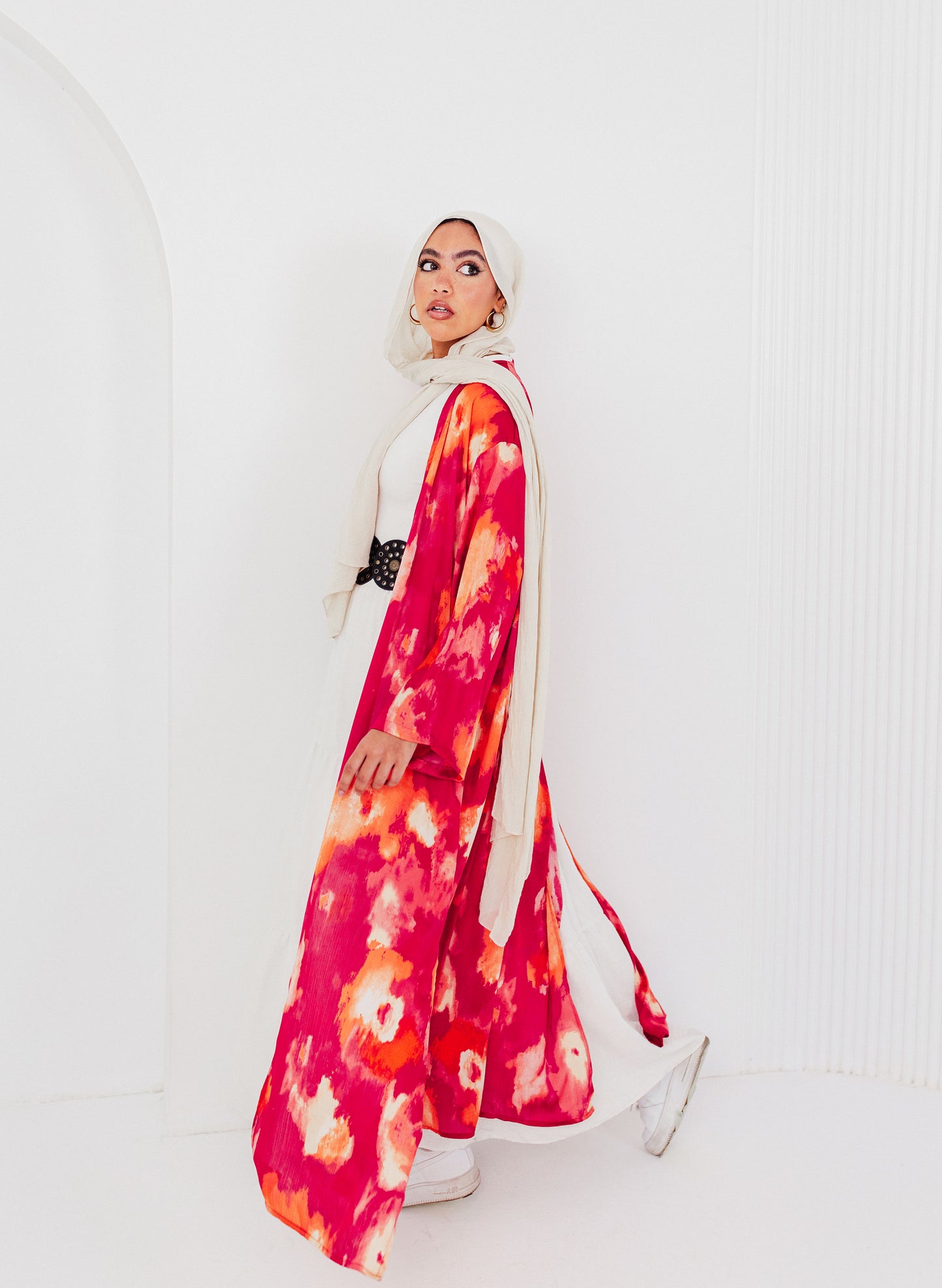 Floral Satin Kimono