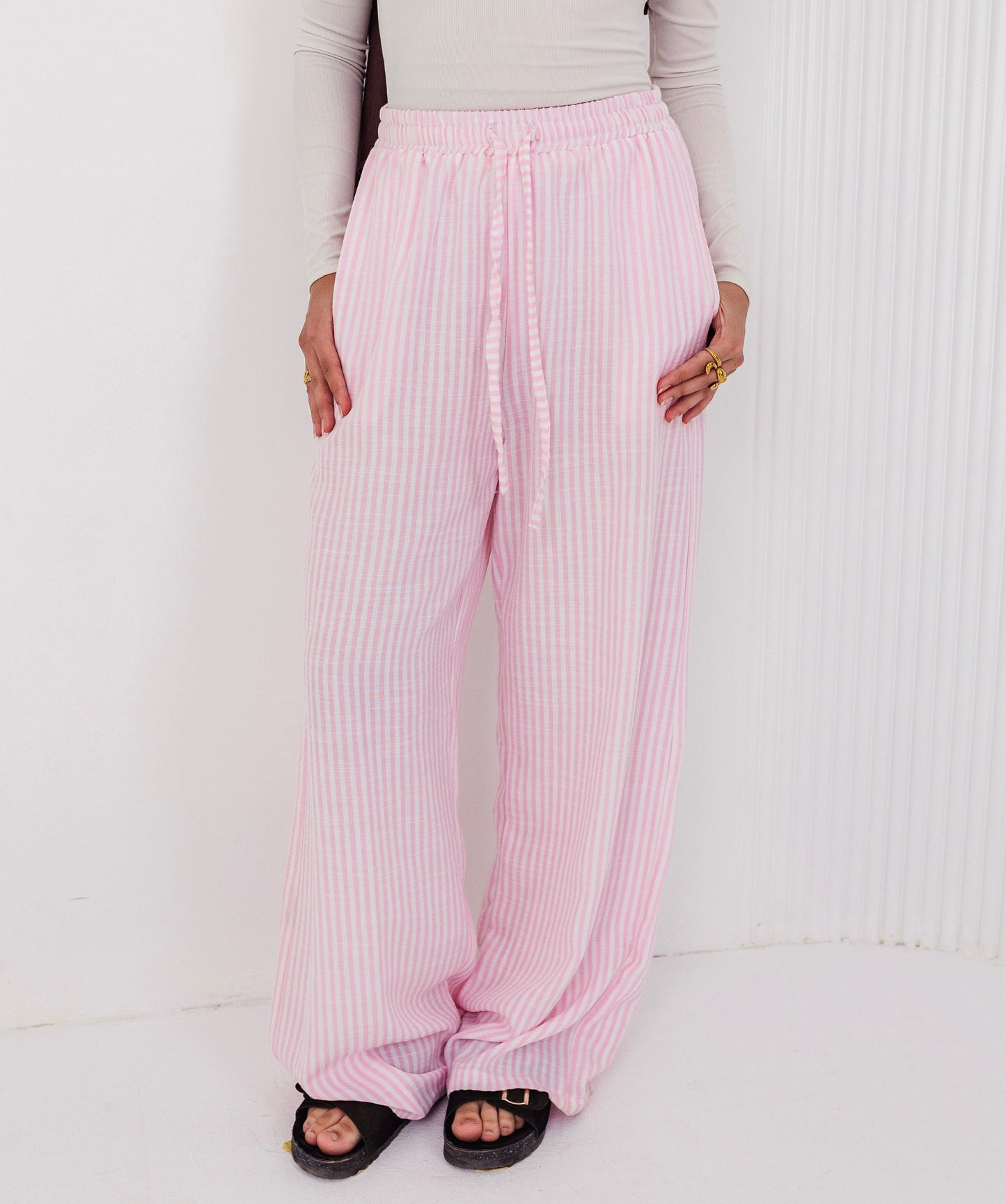 Pink Wide Leg Trousers