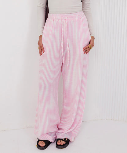 Pink Wide Leg Trousers