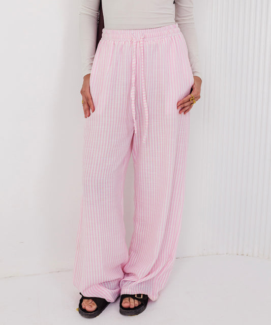 Pink Wide Leg Trousers